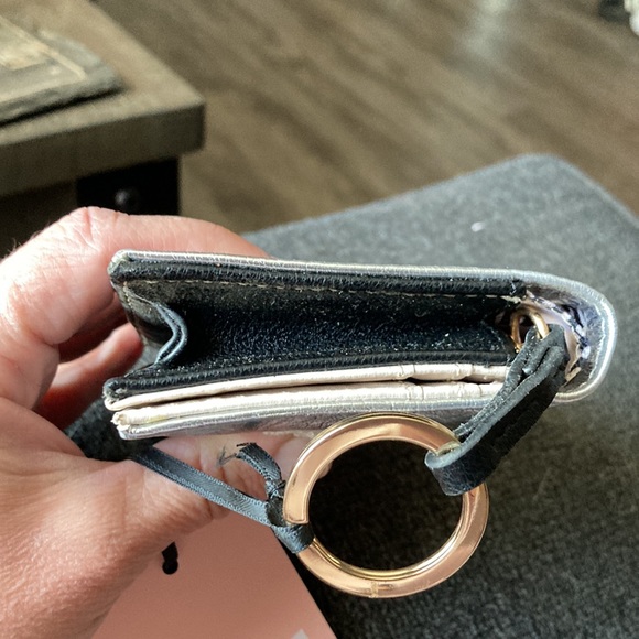 Juicy Couture Metallic Silver Shear Genius Small Structured Bifold. New with tag - Picture 10 of 11